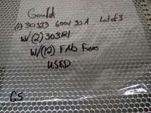 Load image into Gallery viewer, Gould (1) 30323 (2) 30321 30A 600V Fuse Holders (12) CC-Tron FNQ Fuses See Pics