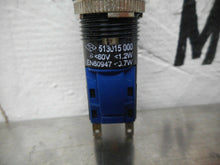 Load image into Gallery viewer, 513015000 60V 1.2W 0.7W (7) Panel Mount Pushbutton Switches Missing Bulb & Lens