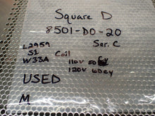 Load image into Gallery viewer, Square D 8501-DO-20 Ser C Control Relay L2959-S1-W33A Coil 110V 50Cy 120V 60Cy