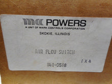 Load image into Gallery viewer, POWERS 141-0518 Model 1X4 Air Flow Switch 300VA @ 115-277VAC 10A 60Hz New In Box
