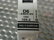 Load image into Gallery viewer, ABL SURSUM 1D6.0 D6 Circuit Breaker 240/415V 480Y/277VAC Used With Warranty