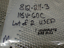 Load image into Gallery viewer, 812-211-3 Coils 115V 60C Used With Warranty (Lot of 2) One Is Incomplete