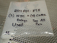 Load image into Gallery viewer, (3) NYC & (4) Clare 204801-878 Relays Used With Warranty See All Pictures