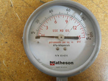 Load image into Gallery viewer, Matheson 63-4215 Gauge 0-15PSI 0-100kPa New (Cracked Shield)