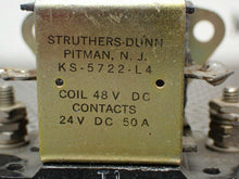 Load image into Gallery viewer, Struthers-Dunn KS-5722-L4 48VDC Relay Used With Warranty See All Pictures
