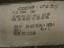 Load image into Gallery viewer, FLO-TORK Inc. 50281-1 Seal Kit 139535-3 Rev E New Old Stock See All Pictures