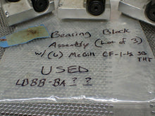 Load image into Gallery viewer, (3) Bearing Block Assembly LDBB-BA?? W/ (9) McGill CF-1-1/2 SB THT Cam Followers