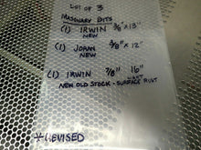 Load image into Gallery viewer, (3) Masonary Bits (1) IRWIN 3/8" X 13" & (1) 7/8" X 16" (1) JORAN 3/8" X 12" NEW