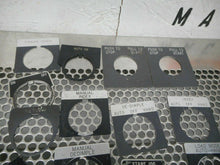 Load image into Gallery viewer, Pushbutton Switch Legend Name Plates Used (Mixed Lot Of 46 Plates)