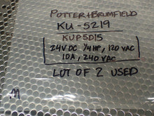 Load image into Gallery viewer, Potter & Brumfield KU-5219 KUP5D15 24VDC Relays Used With Warranty (Lot of 2)
