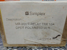 Load image into Gallery viewer, Simplex 2088-9009 MR-201/T Relay TRK 10A DPDT Polarized ULR New Old Stock