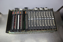 Load image into Gallery viewer, Allen Bradley 1771-A4B 16 Slot Chassis W/ (10) 1771-NR (2) 1771-IAD (2) 1771-ODD