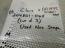 Load image into Gallery viewer, (1) Clare 204801-068 & (2) NYC 204801-668 Relays Used With Warranty See All Pics