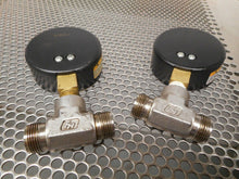 Load image into Gallery viewer, WorkSmart 0 To -30 inHg 0 To -1 Bar 100 x kPa Gauges 316LJF Tee Fittings Used
