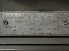 Load image into Gallery viewer, SIEMENS 1LA5106-6AA90-Z Motor 220/380V 1.75kW 1130/Min Used With Warranty