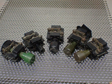 Load image into Gallery viewer, (Lot of 5 Pushbuttons) (1) Black (1) Green (2) Grey & (1) No Button See All Pics