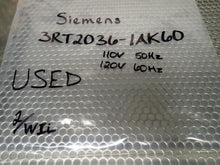 Load image into Gallery viewer, Siemens 3RT2036-1AK60 Contactor 110V 50Hz 120V 60Hz Used With Warranty See Pics