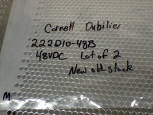 Load image into Gallery viewer, Cornell Dubilier 222D10-48B 48VDC Relays New Old Stock (Lot of 2)