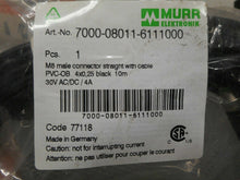 Load image into Gallery viewer, Murr Elektronik 7000-08011-6111000 M8 Male Connectors Straight 10m 30V AC/DC 4A