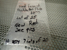 Load image into Gallery viewer, Red Legend Pushbutton Plate 22mm New Old Stock See Pictures (Lot of 25)