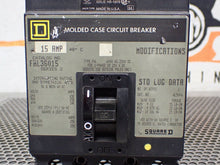 Load image into Gallery viewer, Square D FHL36015 Ser 2 Circuit Breaker 15A 3Pole 600VAC 250VDC Used Warranty