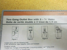 Load image into Gallery viewer, GAMPAK PRODUCTS 14352 Two Gang Outlet Box With 3-3/4" Holes NEW