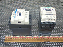 Load image into Gallery viewer, (2) Telemecanique & (1) Schneider Electric LC1D09 BD Contactors 24VDC & LAD4TBDL