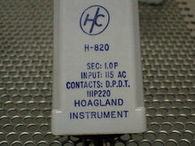 Load image into Gallery viewer, Hoagland H-820 Sec: 1.0P Input: 115 AC DPDT 111P220 Relays New No Box (Lot of 4)