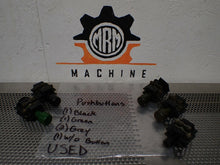 Load image into Gallery viewer, (Lot of 5 Pushbuttons) (1) Black (1) Green (2) Grey & (1) No Button See All Pics