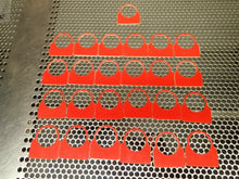 Load image into Gallery viewer, Red Legend Pushbutton Plate 22mm New Old Stock See Pictures (Lot of 25)