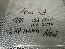 Load image into Gallery viewer, Arrow Hart 1895 15A 120V 10A 277V 1/2HP Manal Motor Switch New Old Stock