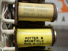 Load image into Gallery viewer, (3) Potter & Brumfield 110VDC Relays & (1) CP Clare 5000 Ohms Relay W/ 57-10500