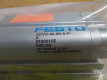 Load image into Gallery viewer, FESTO ADVU-40-55-A-P-A Pneumatic Cylinder 24660105 10Bar 145PSI Gently Used