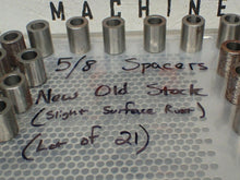 Load image into Gallery viewer, 5/8" Spacers (7) 1.40" Long & (14) 1.26" Long New Old Stock Slight Surface Rust