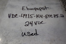 Load image into Gallery viewer, Ebmpapst VDC-49.15-K4-ETC75.2 24VDC Servo Motor Used With Warranty See All Pics