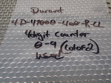 Load image into Gallery viewer, Durant 4-D-41000-400-R-CL Mechanical Counter 4-Digit Used W/ Warranty (Lot of 2)