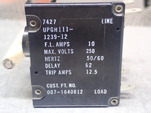 Load image into Gallery viewer, Airpax UPGH111-1239-12 Circuit Breaker 10A 250V Used With Warranty