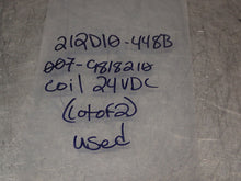 Load image into Gallery viewer, 212D10-448B 007-9818210 Relays 24VDC Coil Used With Warranty (Lot of 2)