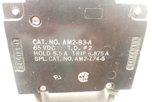 Load image into Gallery viewer, Heinemann AM2-B3-A 5.5A 6.875A Trip 65VDC TD2 Circuit Breaker 2 Pole Used