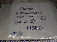Load image into Gallery viewer, Omron CJ1W-ID211 Input Units DC24V 7mA Used With Warranty (Lot of 3)