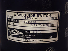 Load image into Gallery viewer, TRANSCO 82152 33D04400 Waveguide Switch SPDT Latching 28VDC 5.85-8.20GHZ