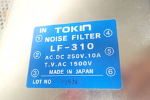 Load image into Gallery viewer, TOKIN LF-310 Noise Filter AC.DC 250V.10A T.V.AC 1500V Used With Warranty