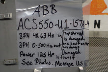 Load image into Gallery viewer, ABB ACS550-U1-157A-4 Drive 125HP 90kW 3PH 48-63Hz 380-480VAC 157A (Damaged)