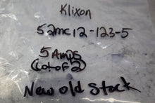 Load image into Gallery viewer, Klixon 52MC12-123-5 5A 250V Circuit Breakers New Old Stock (Lot of 2)