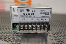 Load image into Gallery viewer, S-240-24 Power Supply AC Input 100-120VAC/5.0A 200-240VAC 2.5A 50/60Hz Warranty