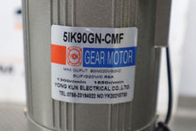 Load image into Gallery viewer, YONG KUN 51K90GN-CMF Gear Motor 90W 220V W/ 5GN-5K Gear Head Used Warranty