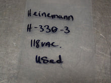 Load image into Gallery viewer, Heinemann H-330-3 118VAC HECO Type HB1-533-XBX Time 20Sec Relay Used W/ Warranty