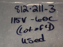 Load image into Gallery viewer, 812-211-3 115V 60C Solenoid Used With Warranty (Lot of 4) 1 Missing The Insert