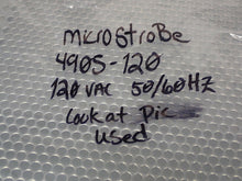 Load image into Gallery viewer, MICROSTROBE 490S-120 120VAC 50/60Hz Blue Light Used With Warranty See All Pics