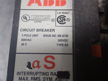 Load image into Gallery viewer, ABB Type ES 100A Circuit Breaker 3 Pole 600VAC 500VDC Used With Warranty